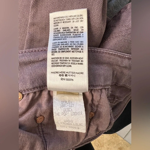 MOTHER The Looker Pop! Skinny Jeans In French Lilac Size 25 - Picture 7 of 10